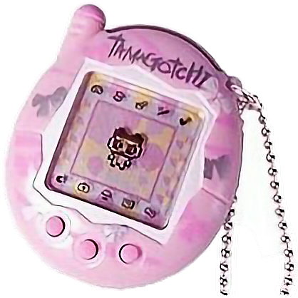 Png- Tamagotchi - Tamagotchi White And Pink Clipart (418x418), Png Download
