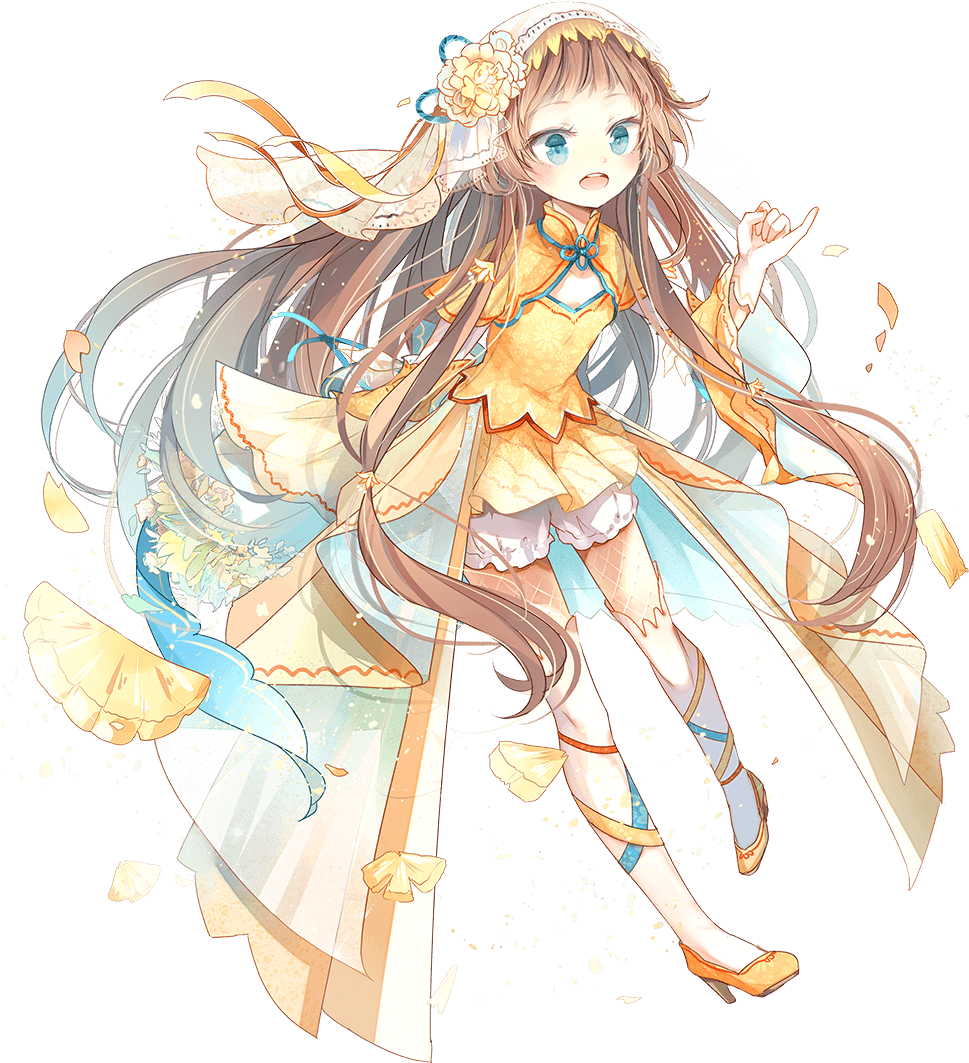 Food Fantasy Female Characters - Food Fantasy Pineapple Cake Clipart (969x1063), Png Download