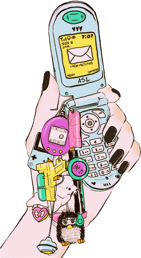 Tamagotchi Png , Png Download - 90's Tumblr Drawings Clipart (452x828), Png Download