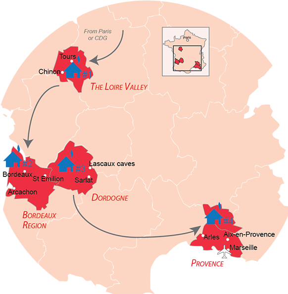 Tour De France Map Travel - Atlas Clipart (600x600), Png Download