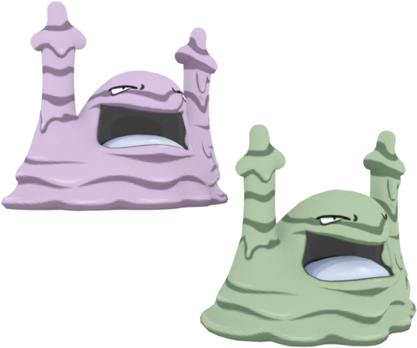 Muk 3d Model - 3d Model Pokemon Muk Clipart (620x537), Png Download