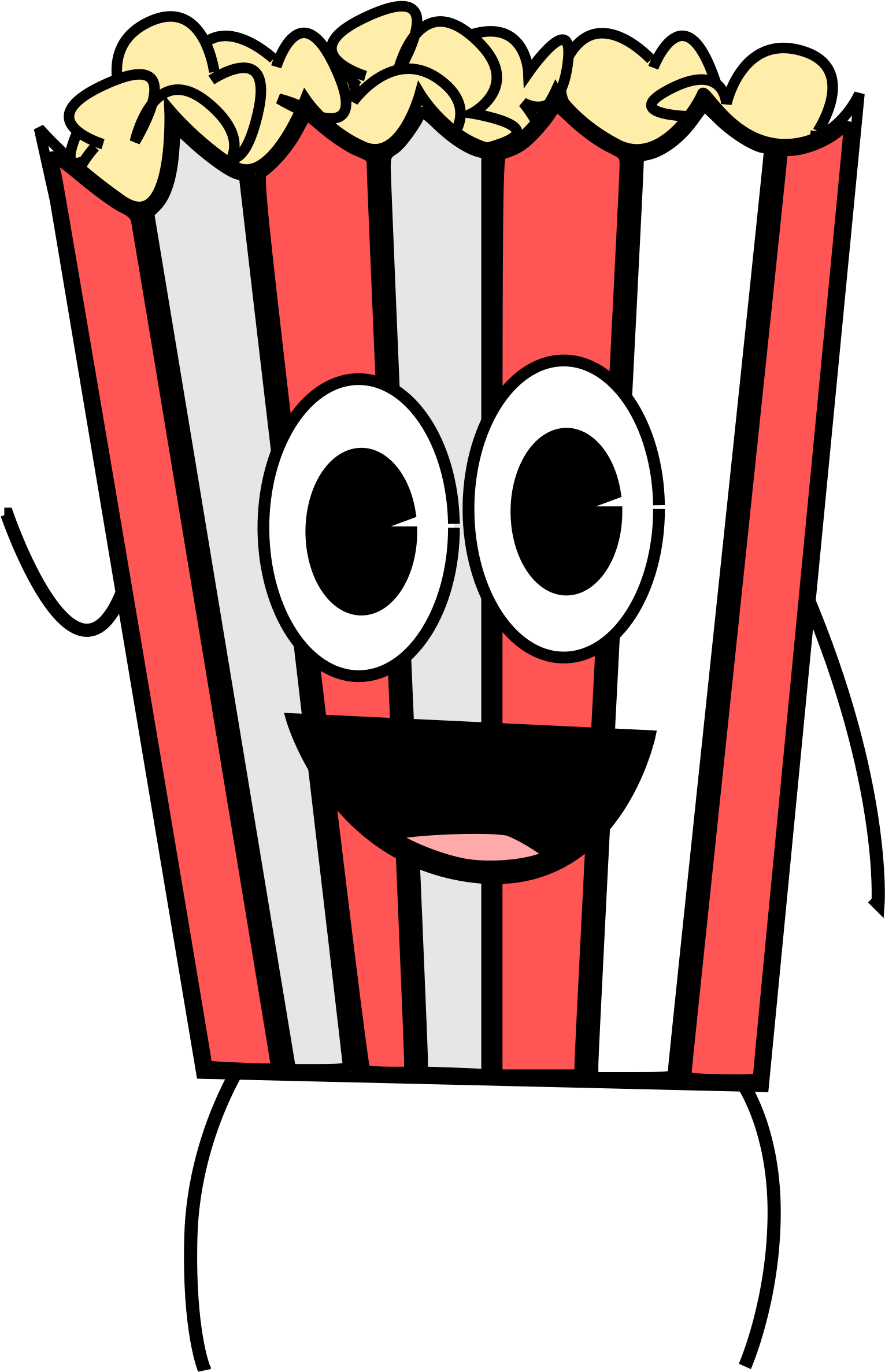 This Free Icons Png Design Of Topcorn Png - Smiling Popcorn Bag Clipart (1697x2400), Png Download
