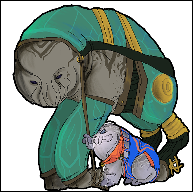 Eireen Tumult - Mass Effect Baby Fan Art Clipart (650x647), Png Download