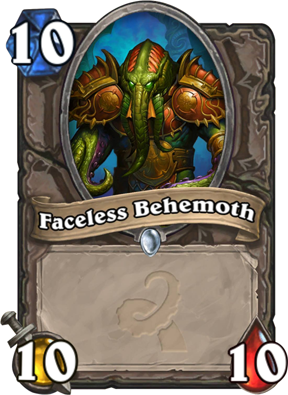 Faceless Behemoth - Hearthstone Dragon Cards Clipart (567x811), Png Download