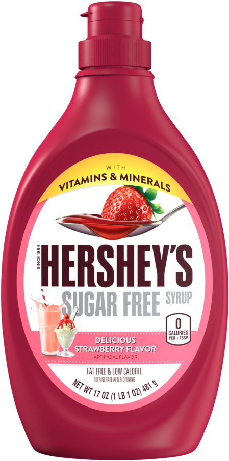 Hershey's Sugar Free Strawberry Syrup Clipart (1000x1000), Png Download