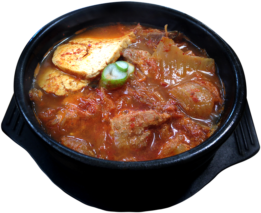 Food Korean Food Kimchi Stew Kimchi A Kimchi Stew - Doenjang Chigae Png Clipart (856x720), Png Download