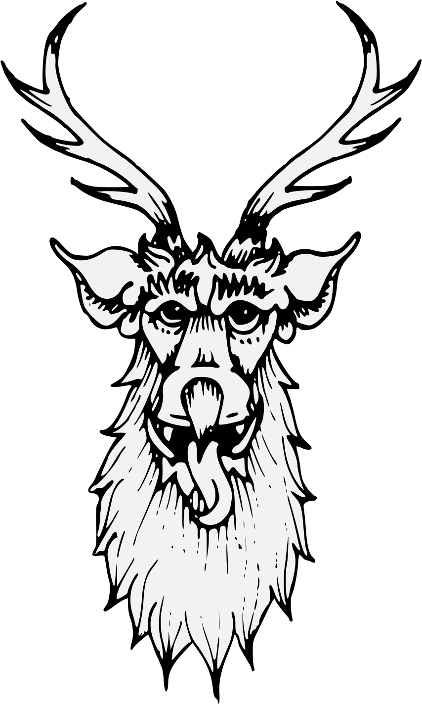 Antelope's Head Cabossed - Illustration Clipart (881x1443), Png Download
