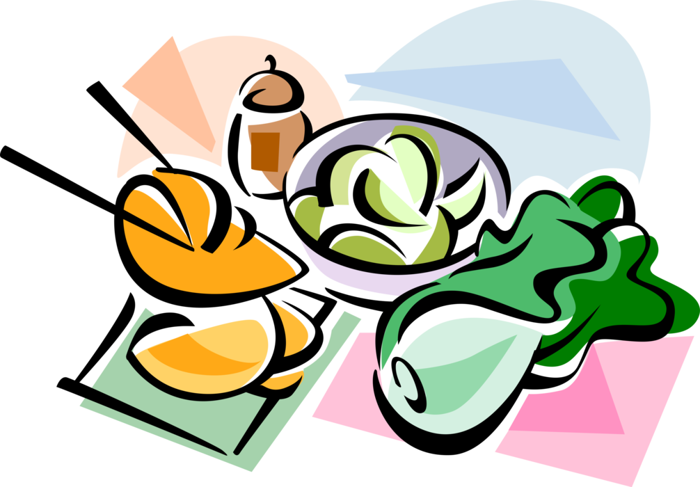 Vector Illustration Of Korean Cuisine Kimchi Clipart (1006x700), Png Download