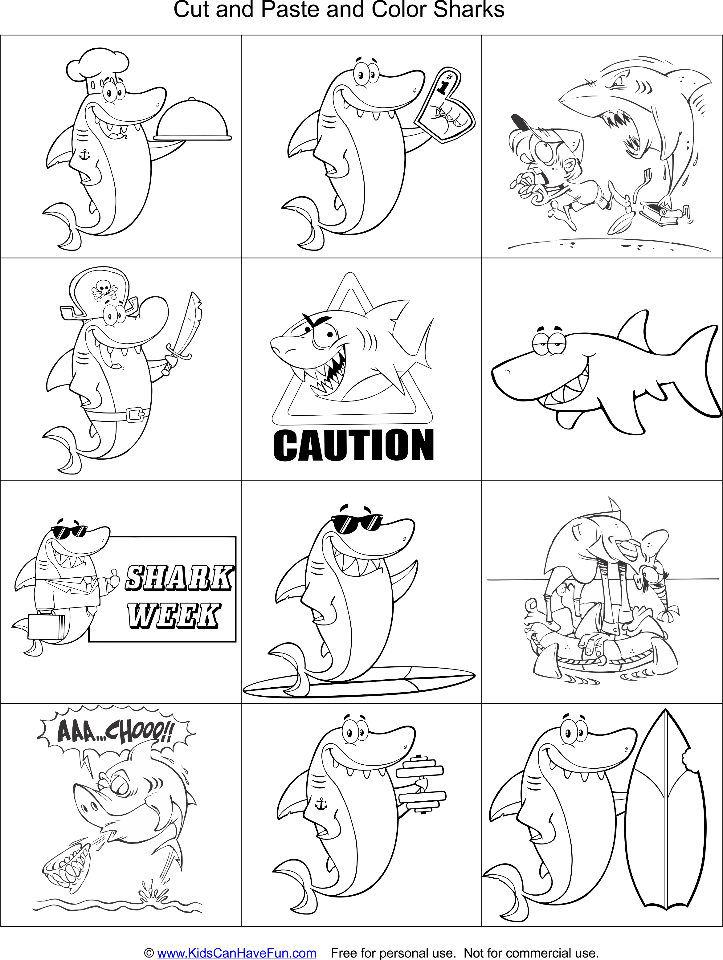 Pin On Shark Week Printables Pinterest Shark Week And - Line Art Clipart (2346x3116), Png Download