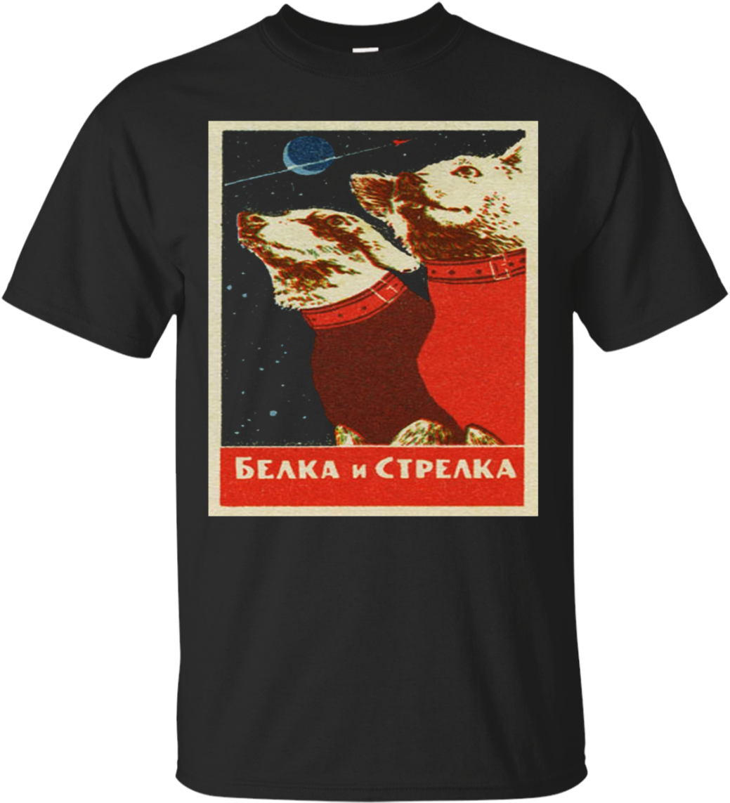 Space Dogs Soviet Program Russian, Ussr, Laika Apparel - T-shirt ...