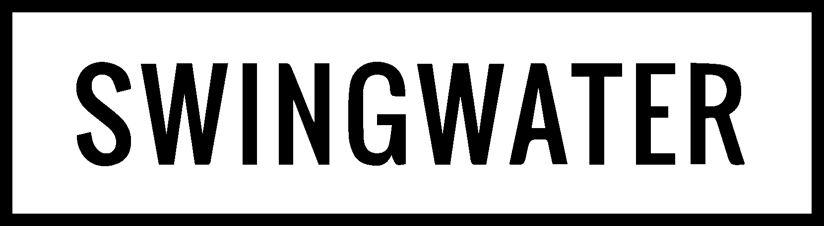 Swingwater Fly Fishing Swingwater - Black-and-white Clipart (1661x457), Png Download