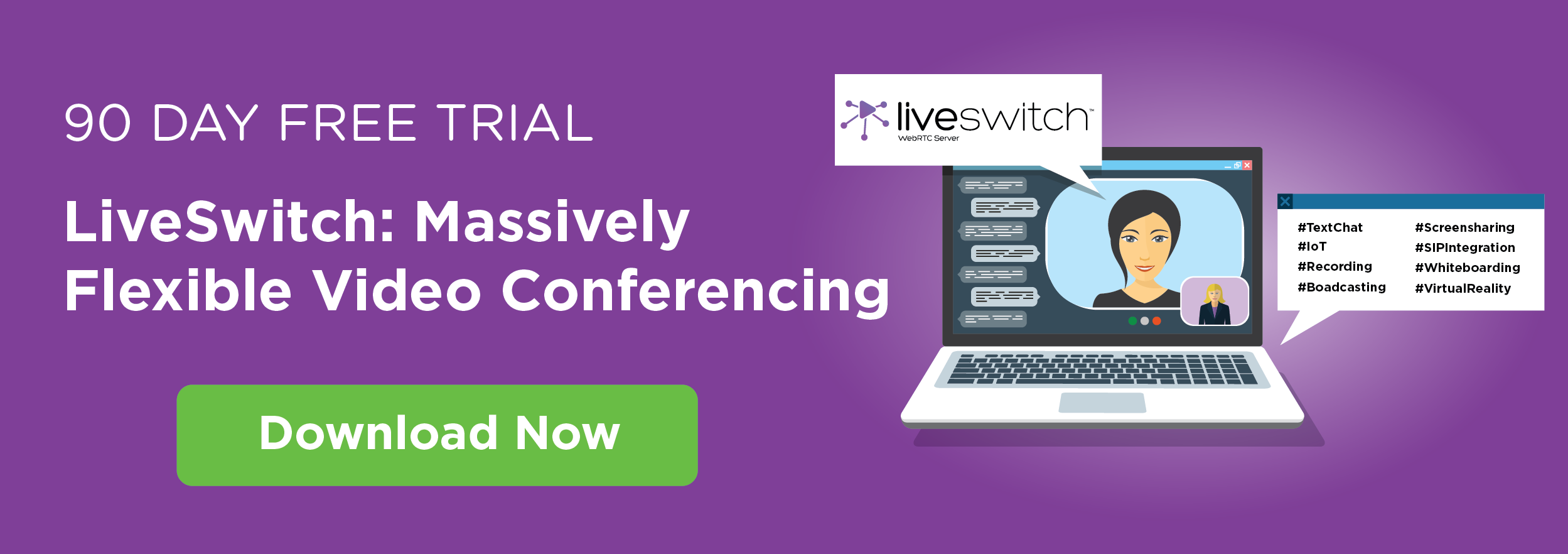 Download Free Trials Of Liveswitch, Icelink & Websync - Laptop Clipart (2498x882), Png Download