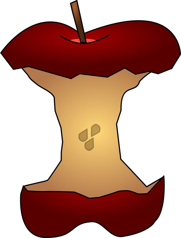 Free Apple Core Clip Art - Apple Core Clipart Png Transparent Png (609x800), Png Download