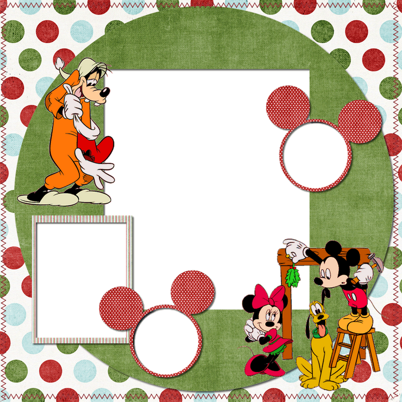 Natal Mickey Moldura6 - Moldura De Natal Mickey Clipart (800x800), Png Download