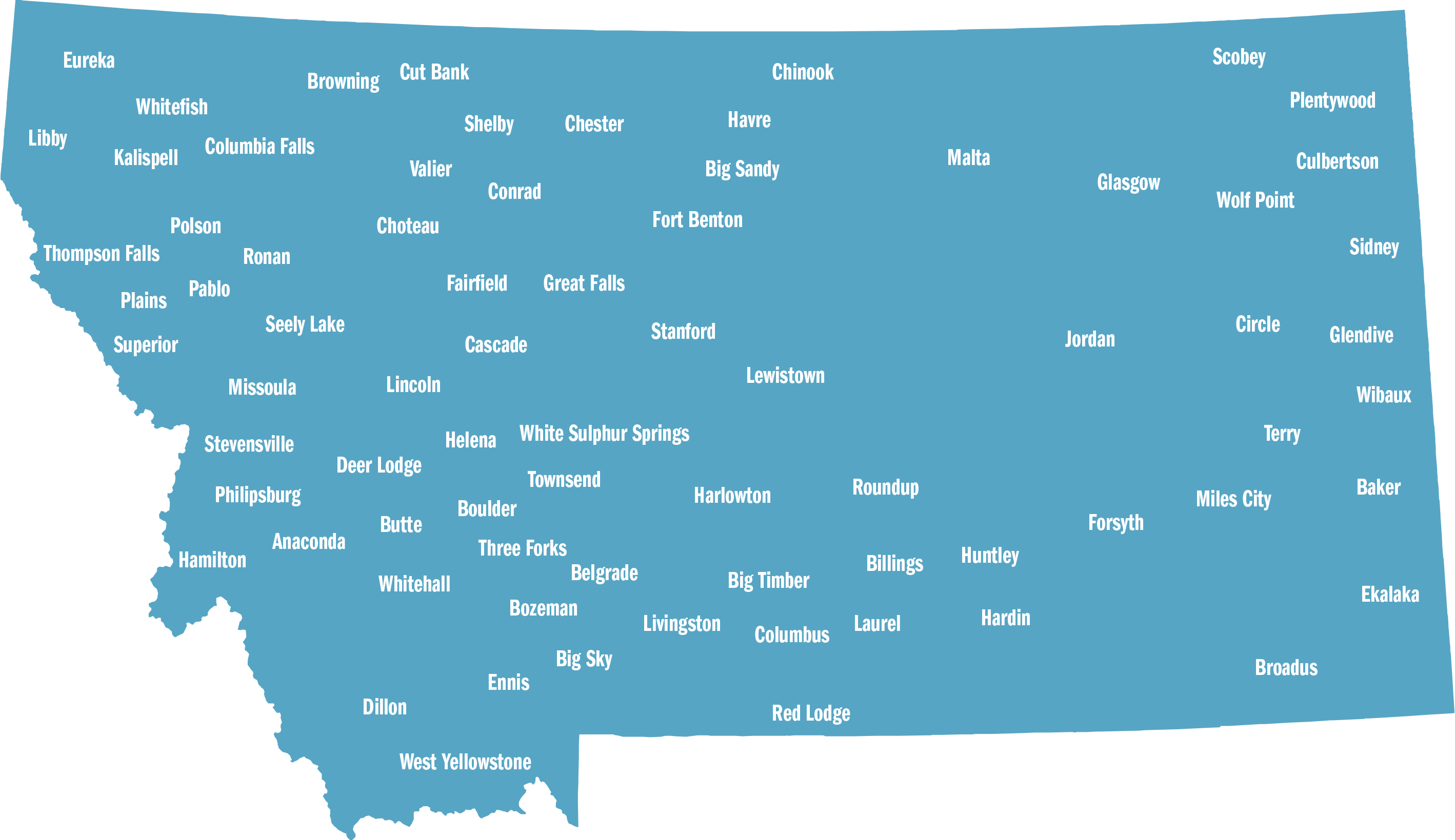 Montana State Flag Map Clipart (2837x1639), Png Download