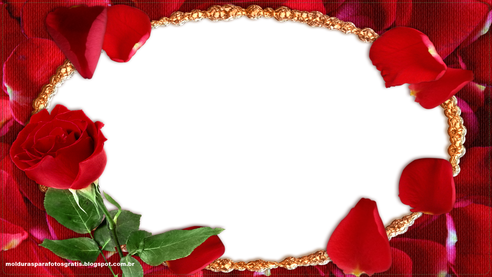 Moldura Para Fotos Rosa Vermelha Molduras - Molduras De Dias Dos Namorados Clipart (1600x900), Png Download