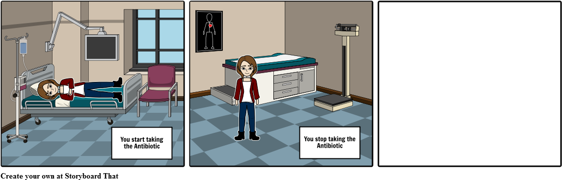 Antibiotics - Preposition Cartoon Comic Clipart (1164x385), Png Download