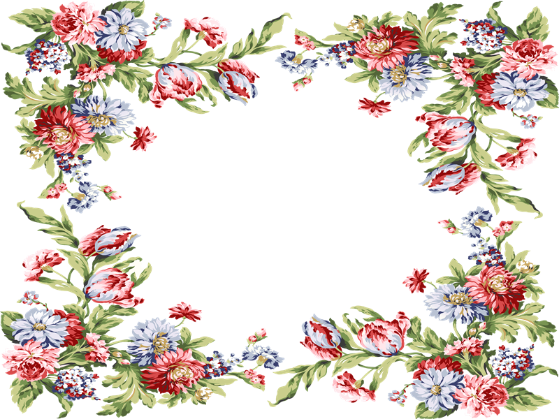Plantillas Para Adornar Marcos Para Photoscape - Floral Background For Invitation Clipart (800x600), Png Download
