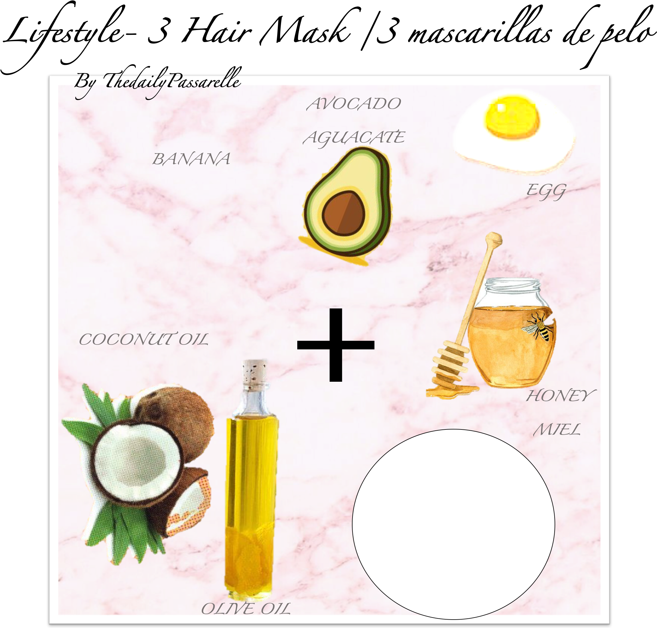 Lifestyle- 3 Hair Mask / 3 Mascarillas De Pelo - Drink Clipart (2654x2217), Png Download