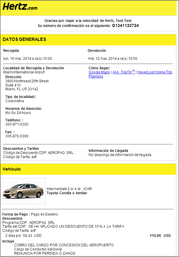 At The Time To Book The Car, You'll Have To Use The - Numero De Reserva Hertz Clipart (606x868), Png Download
