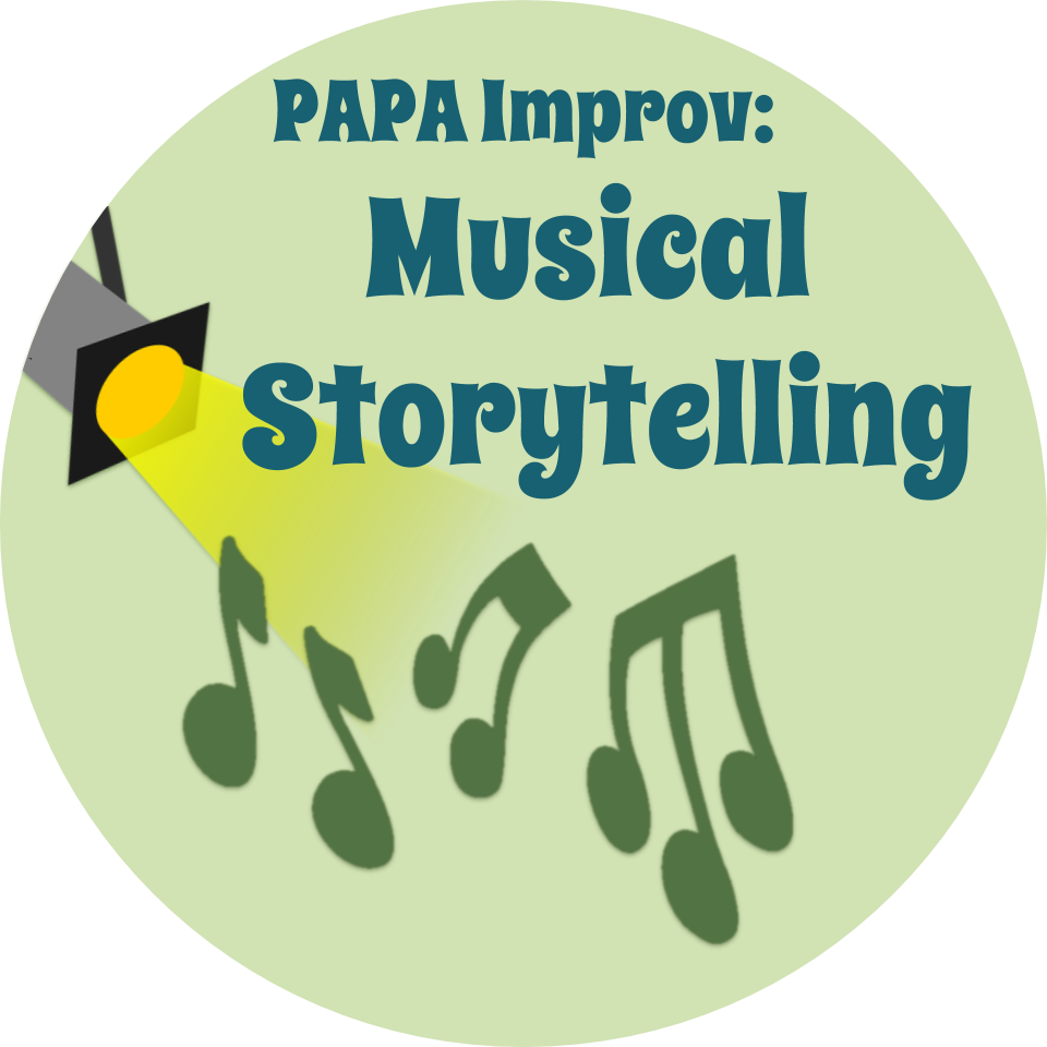 Papa Improv Musical Storytelling - Music Note Clipart (960x960), Png Download