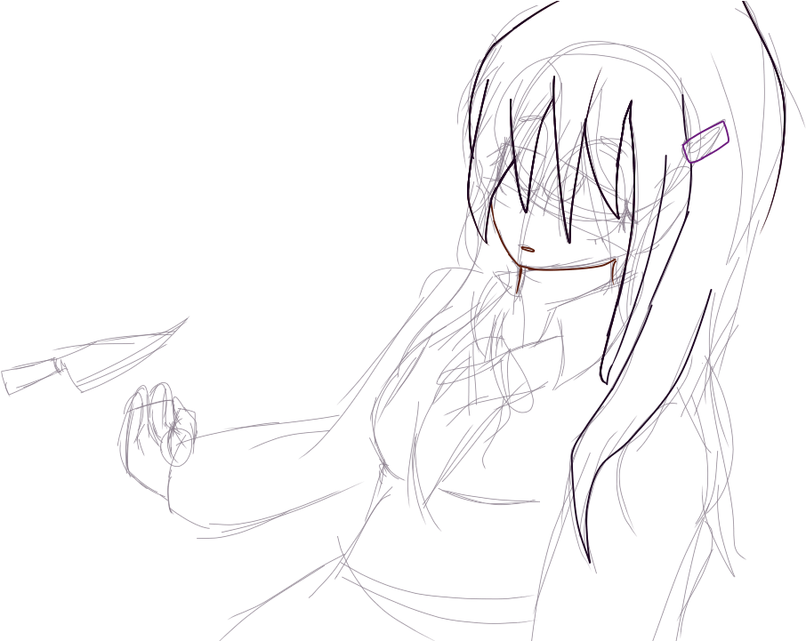 Yuri's Death Scene In My Style Spoilers - Sketch Clipart (1280x720), Png Download