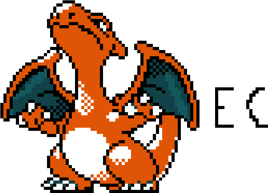 Charizard Full Complete - Charizard Pixel Gif Clipart (930x720), Png Download