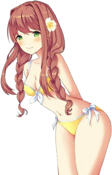 #ddlc #doki Doki Literature Club #yuri #monika #sayori - Doki Doki Literature Club Beach Clipart (700x700), Png Download