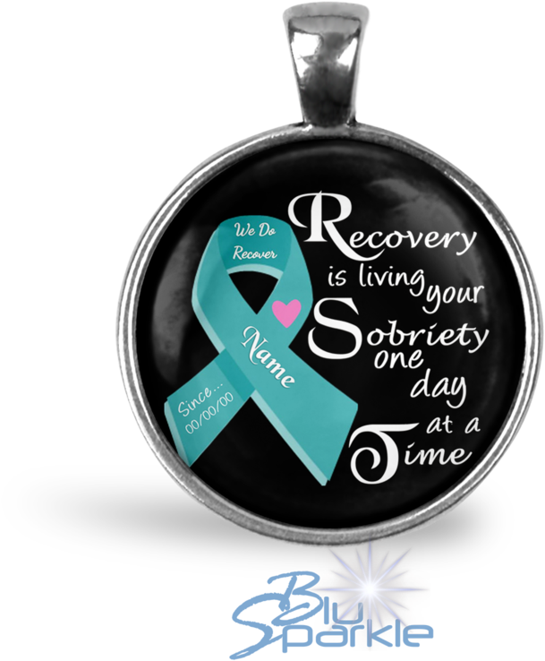 "recovery Is Living Your Sobriety One Day At At Time" - Locket Clipart (1200x960), Png Download