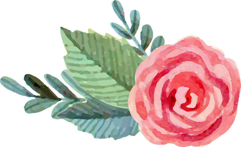 Pink And Green Watercolor Flowers , Png Download - Pink And Green Watercolor Flowers Clipart (789x480), Png Download