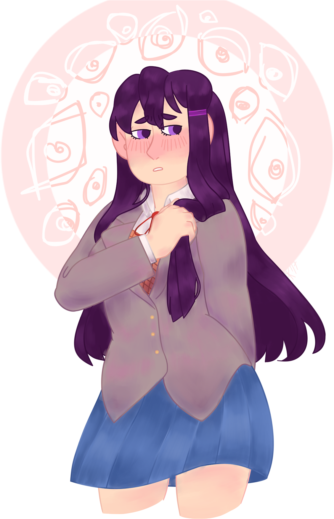 Doki Doki Literature Club Doki Doki Literature Club - Cartoon Clipart (1280x1810), Png Download