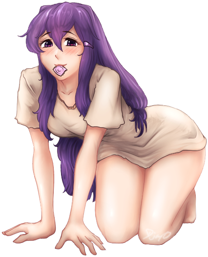 Decided To Color An Old Yuri Pic - Cartoon Clipart (481x680), Png Download