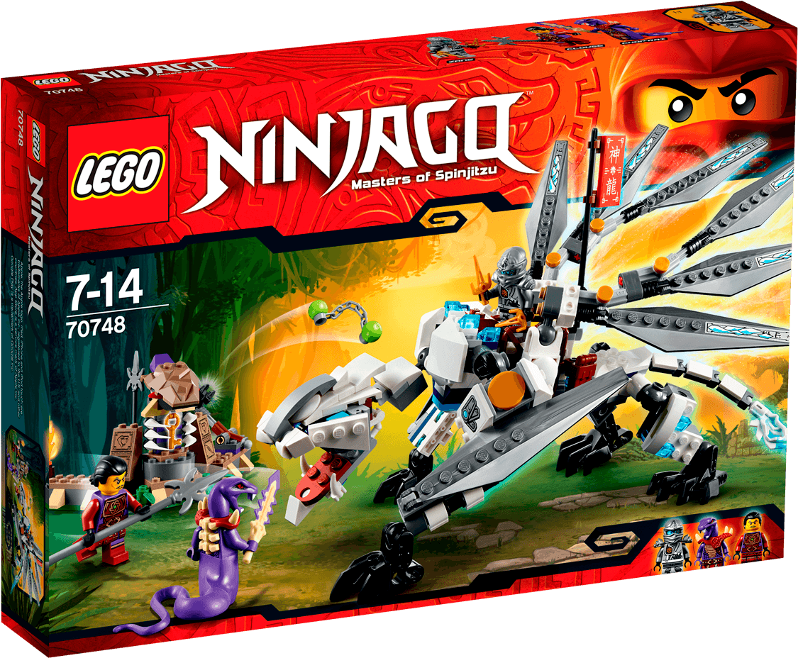 Lego Ninjago 70748 , Png Download - Lego 70748 Ninjago Titanium Dragon Set Clipart (1125x928), Png Download