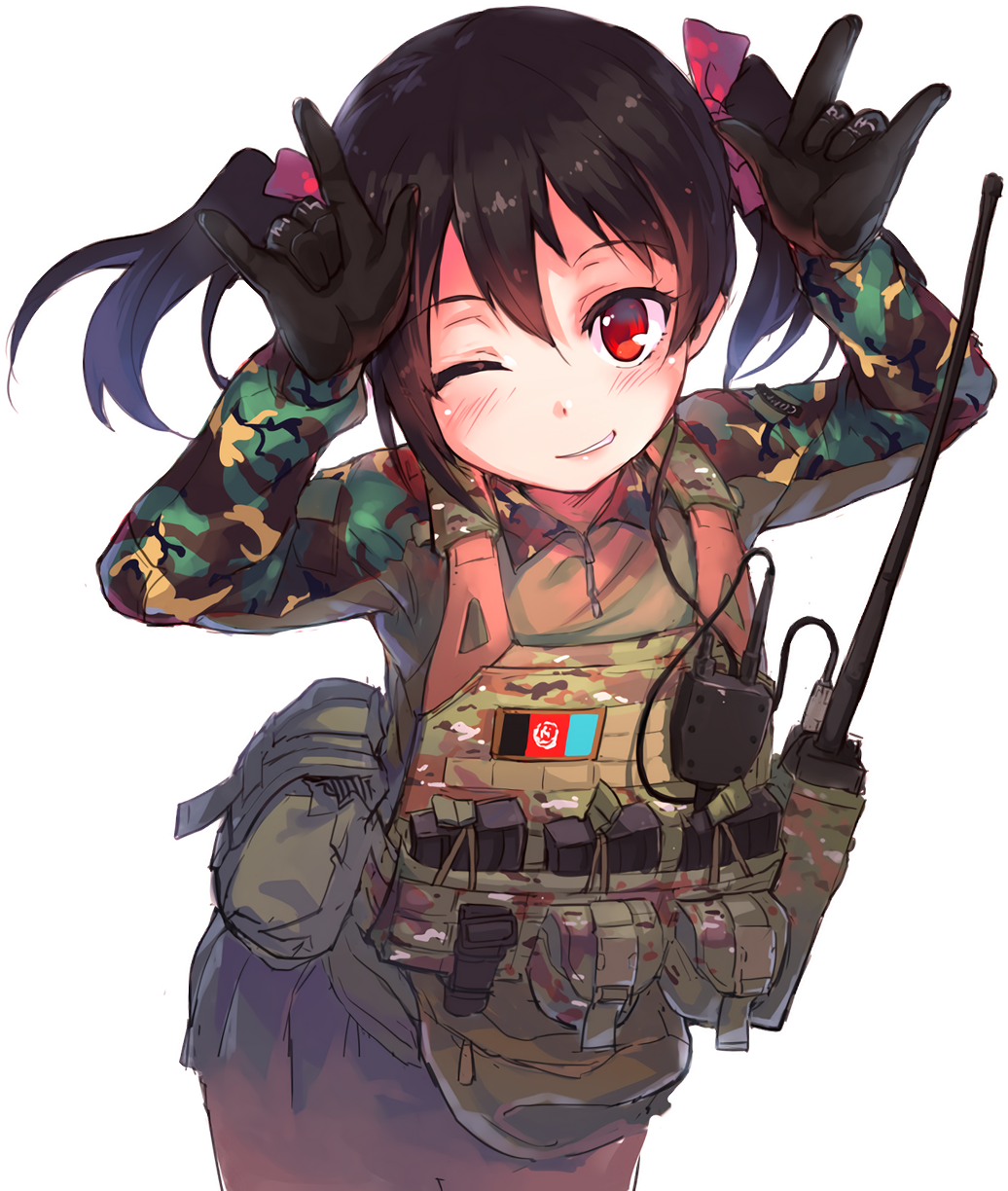 Nico Nico Nii Anonymous - Niko Niko Nii Anime Clipart (1205x1285), Png Download