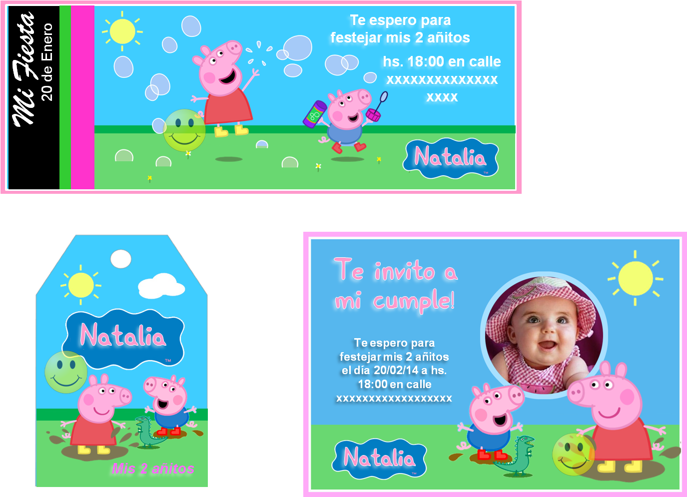 Kit Imprimible Peppa Pig Tarjetas Candy Bar Imagenes - Cute Child Clipart (1388x1012), Png Download