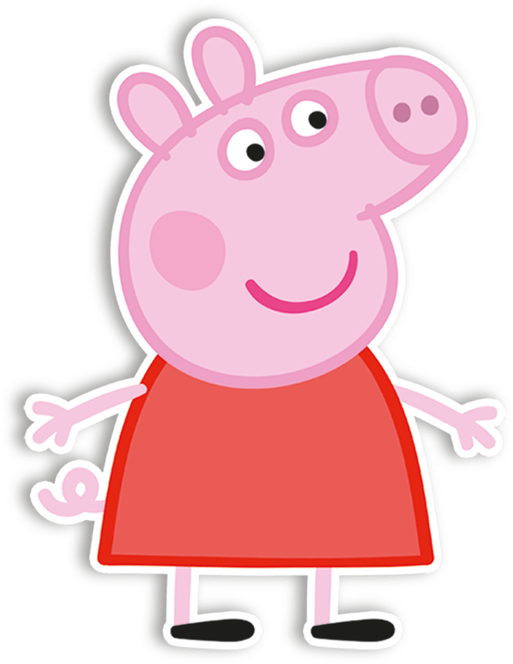 Peppa Pig , Adorno Movil De Cartón C/1 Pza - Peppa Pig Vector Png Clipart (1000x1000), Png Download