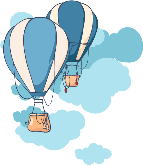 Adesivo De Parede Infantil Balões E Nuvens - Balão Infantil Clipart (600x600), Png Download