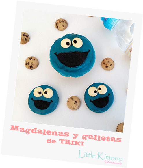 Magdalenas Y Galletas De Triki - Portadas Para Libretas Con Cookie Monsters Clipart (630x626), Png Download