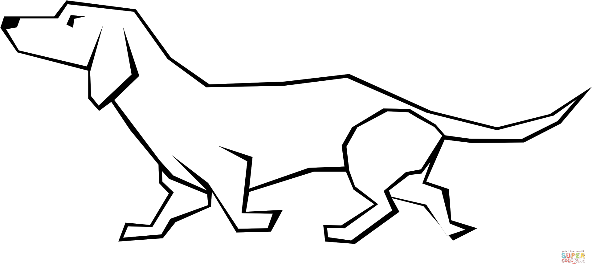 Dachshund Dog Badge - Easy Drawings Clipart (1920x960), Png Download