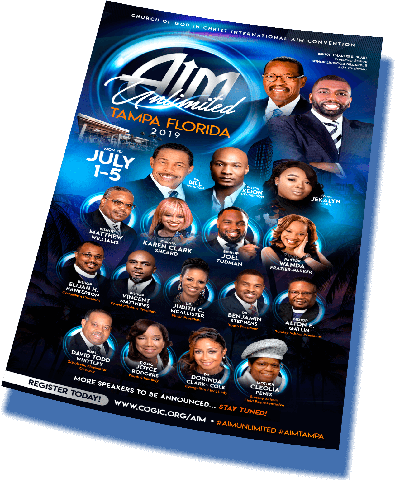 Bishop Linwood Dillard And The Aim Department Heads - Banner Clipart (1279x1541), Png Download