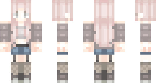 Minecraft Pastel Skins Clipart (750x442), Png Download