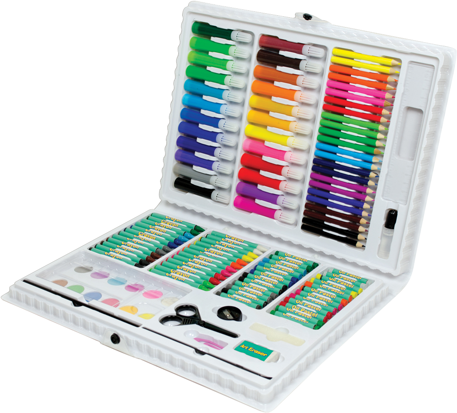 Royal & Langnickel Art Adventure 120 Piece Art Set - Estuches De Plumones Clipart (928x840), Png Download