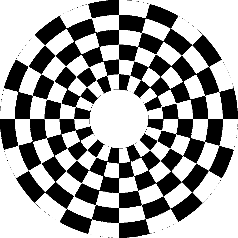 #circle #overlay #checker #checkerboard #blackandwhite - Circular Three Person Chess Clipart (1000x1000), Png Download