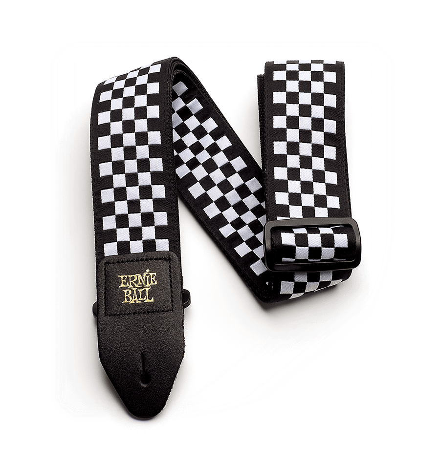 Ernie Ball Black And White Checkered Jacquard Strap - Strap Clipart (1000x1000), Png Download