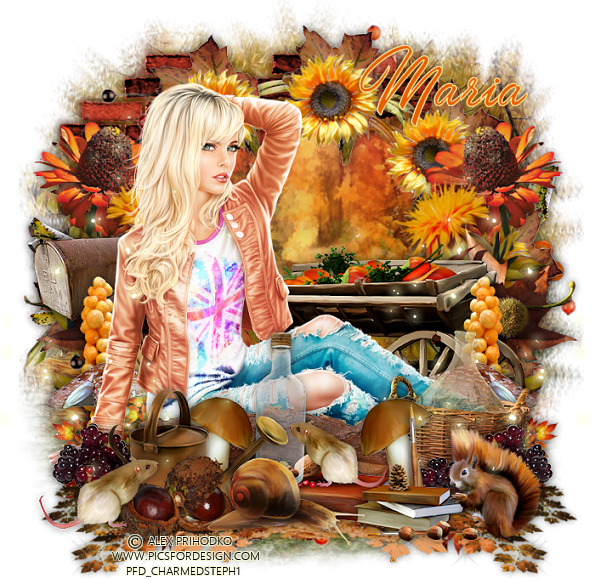 Autumnalreceptionmaria Bysteph - Sunflower Clipart (593x580), Png Download