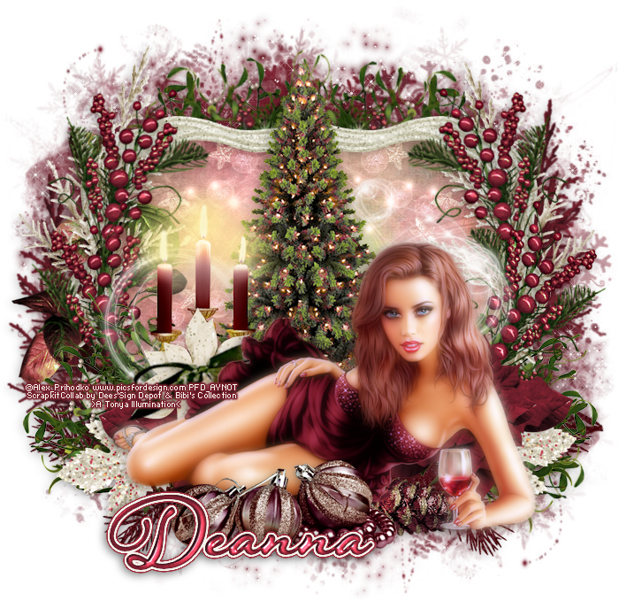 Here Is A Tag I Made With This Kit Using The Gorgeous - Christmas Ornament Clipart (700x679), Png Download