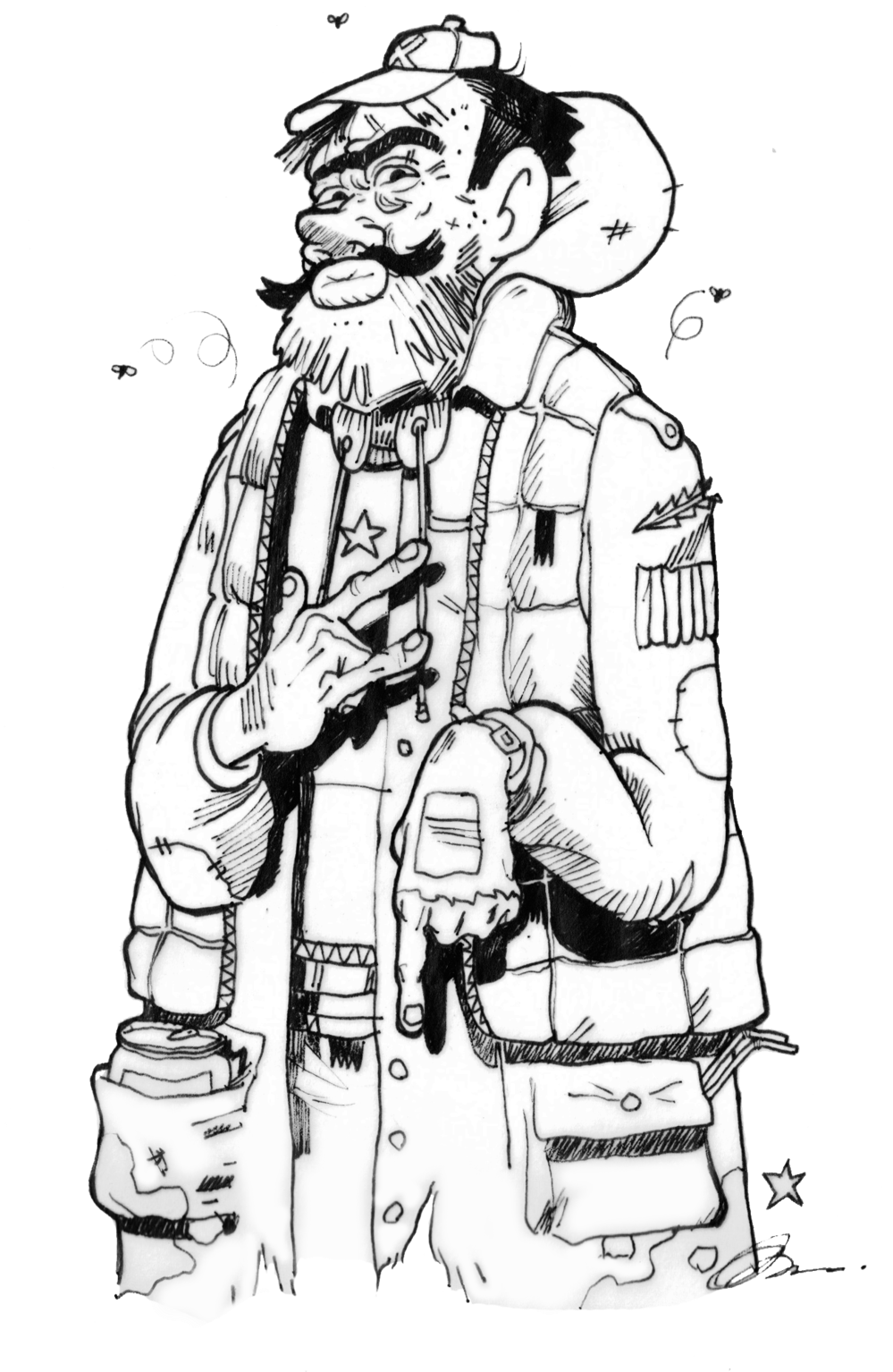 9th Floor Homeless Man - Cartoon Clipart (1000x1570), Png Download