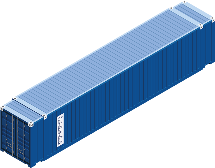 45 Foot High Cube Container - Shipping Container Clipart (753x588), Png Download