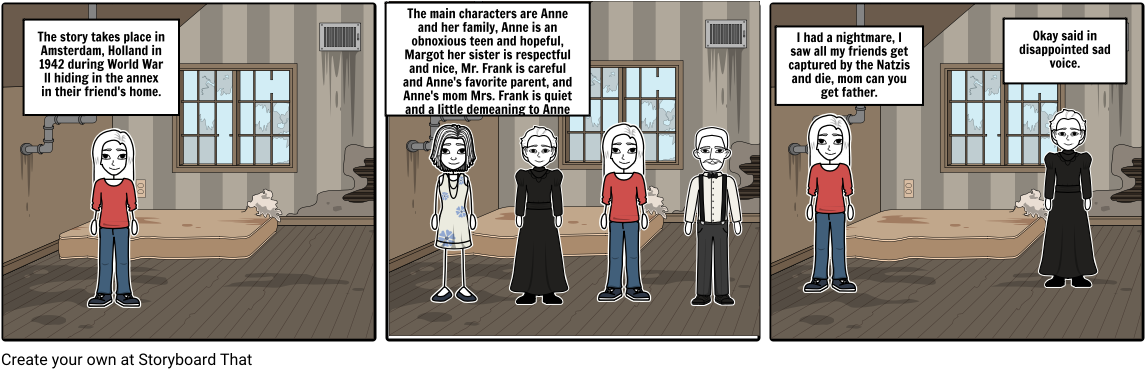 Diary Of Anne Frank - Cartoon Clipart (1164x385), Png Download