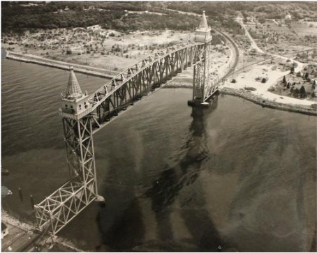 “this Photograph Depicts The Cape Cod Canal Railroad - Bailey Bridge Clipart (905x450), Png Download